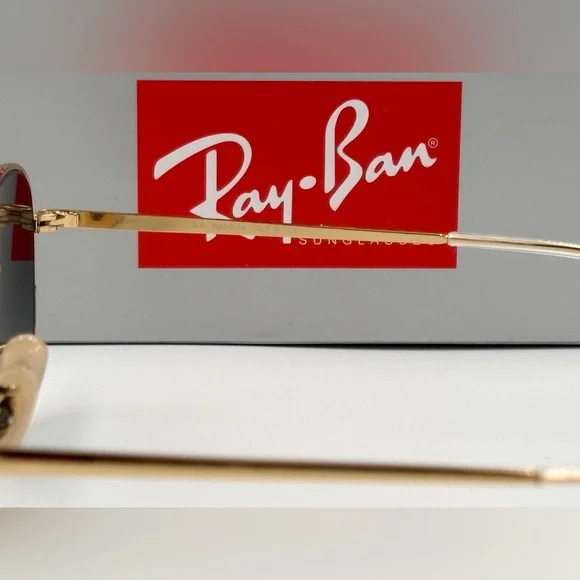 Ray-Ban Sunglasses Marshal II RB3648 Aviator Gold Hexagon Frame Light Blue 360 - Picture 10 of 15